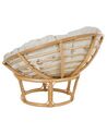 Set of 2 Rattan Chairs Natural and Light Beige SALVO_878479