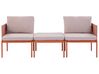 Lounge Set Aluminium orange 2-Sitzer modular Auflagen orange-weiß TERRACINA_840254
