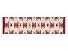Alfombra kilim de algodón rojo/beige/negro 80 x 300 cm GARNI_870133