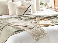 Huopa puuvilla beige 130 x 160 cm TILMI