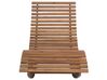 Chaise longue en bois naturel BRESCIA_803142