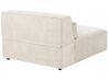 Soffa med schäslong 3-sits modulär sammet beige HELLNAR_911017