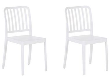 Sada 2 záhradných stoličiek biela SERSALE
