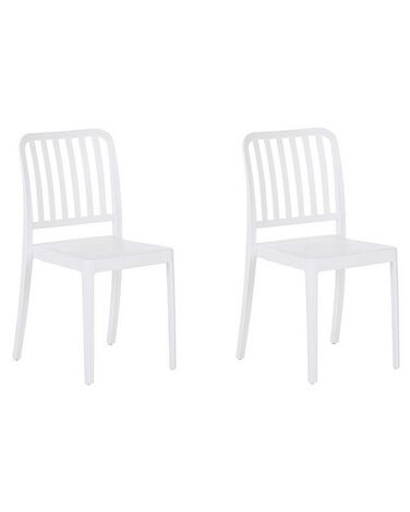 Conjunto de 2 cadeiras de jardim brancas SERSALE