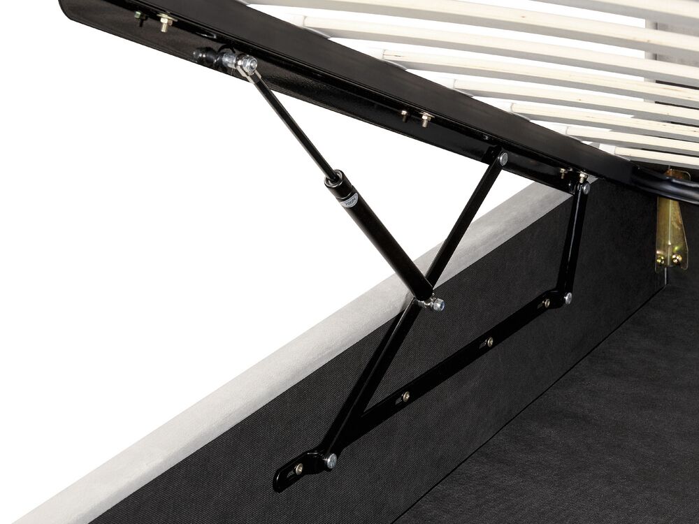 Schlafzimmer komplett Set 3-teilig grau 140 x 200 cm SEZANNE | Beliani.ch