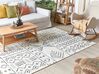 Wool Area Rug 160 x 230 cm White and Black ALKENT_852369