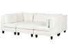 5-Seater Modular Fabric Sofa with Ottoman White UNSTAD_893469