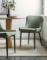 Conjunto de 2 cadeiras de jantar em tecido verde EVERLY_881862