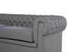 3 Seater Leather Sofa Grey CHESTERFIELD_681177