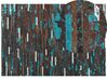 Kožený koberec 160 x 230 cm hnedá/modrá KISIR_764720