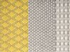 Teppich Wolle grau / gelb 140 x 200 cm Streifenmuster Kurzflor AKKAYA_750910