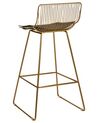 Conjunto de 2 sillas de bar de metal dorado/negro FREDONIA_868326