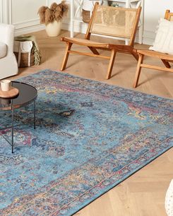 Matto puuvilla sininen 200 x 300 cm KANSU Matto puuvilla sininen 200 x 300 cm KANSU