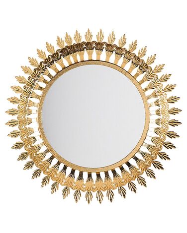 Spegel rund 60 cm guld VOREY