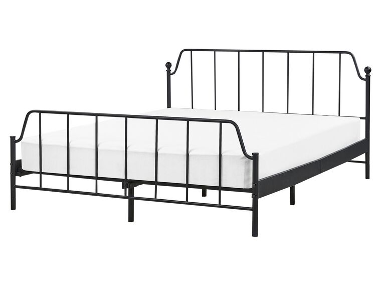 Kovová posteľ 160 x 200 cm čierna MAURESSAC_897378