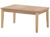 Conjunto de jardín 4 plazas con mesa de madera de acacia clara/gris pardo PALLANO_777926