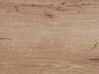Table de chevet blanche / effet bois clair 2 tiroirs EDISON_798082