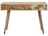 Konzolový stolík z mangového dreva s 2 zásuvkami svetlé drevo GLENTANA_892038