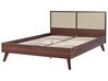 Ratanová posteľ 160 x 200 cm tmavé drevo MONPAZIER_908327