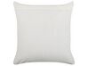 Cotton Cushion Oriental Pattern 45x45 cm Green and White LARICS_838566