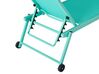 Chaise longue en aluminium avec revêtement turquoise PORTOFINO_803916