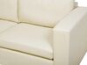 3 Seater Leather Sofa Cream HELSINKI_77851