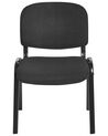 Conjunto de 4 cadeiras de conferência em tecido preto CENTRALIA_902581