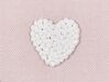 Coussin en coton brodé à motif de cœurs rose 30 x 50 cm GAZANIA_893211