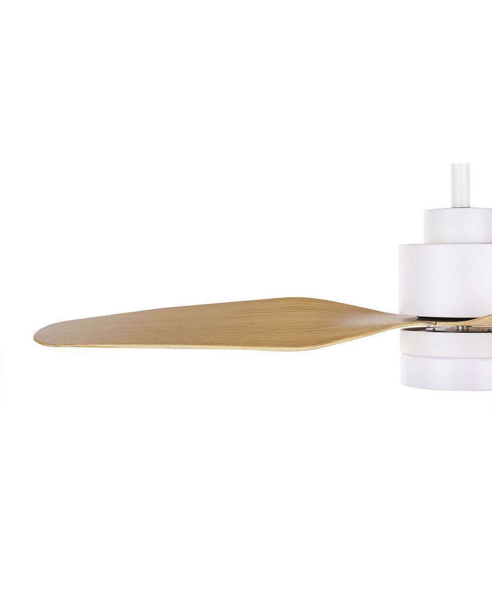 Deckenventilator mit Licht heller Holzfarbton / weiß ANDERSON | Beliani.de