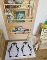 Kinderteppich Baumwolle weiß / schwarz 60 x 90 cm Pinguin-Muster HAJDARABAD_887262
