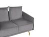Sofa Set Samtstoff grau 5-Sitzer mit goldenen Beinen MAURA_789170