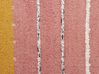 Manta de algodón/acrílico rojo claro/amarillo/beige 130 x 170 cm NAIKHU_834444