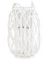 Wooden Candle Lantern 40 cm White MAURITIUS_734188