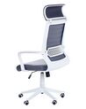 Faux Leather Swivel Office Chair Grey LEADER_860997