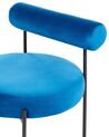 Sametová židle modrá ALPHA_860913
