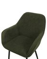 Set of 2 Boucle Dining Chairs Dark Green ALDEN_877519