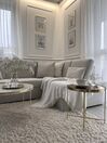 Tavolino da caffé effetto marmo bianco e oro ⌀ 70 cm QUINCY_851712