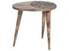 Conjunto de 2 mesas de apoio em madeira escura de mango KHETUA_857312