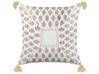 Cotton Cushion Geometric Pattern with Tassels 45 x 45 cm Multicolour SETOSA_839131