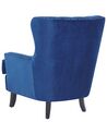 Fotel welurowy niebieski VIBORG II_708305