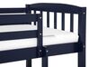 Wooden EU Single Size Bunk Bed with Storage Dark Blue REVIN_797208