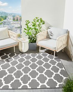 Ulkomatto kaksipuolinen harmaa 140 x 200 cm AKSU