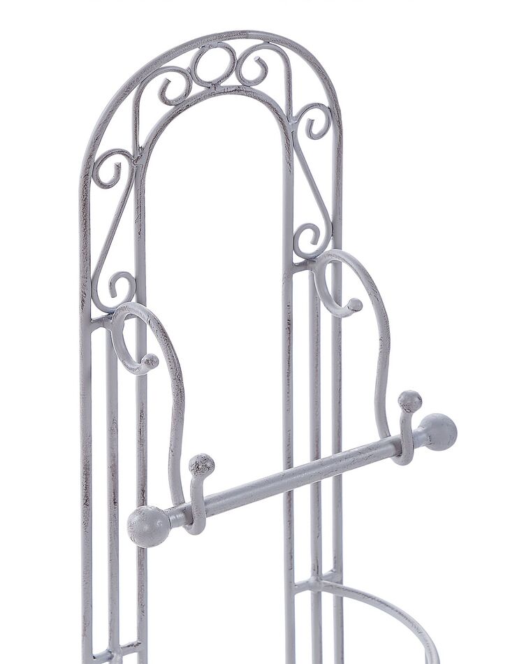 Freestanding Metal Toilet Paper Holder Grey TEMUCO Beliani.co.uk