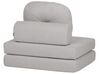 Fabric Single Sofa Bed Light Grey OLDEN_906458