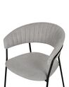 Sada 2 jídelních židlí s buklé čalouněním šedé MARIPOSA_884693