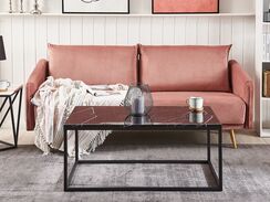 Sohvapöytä marmorikuvio musta DELANO