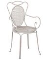 Zestaw 2 krzeseł ogrodowych metalowy szary CILENTO_763389