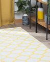 Obojstranný vonkajší koberec 160 x 230 cm žltá/biela AKSU_840671