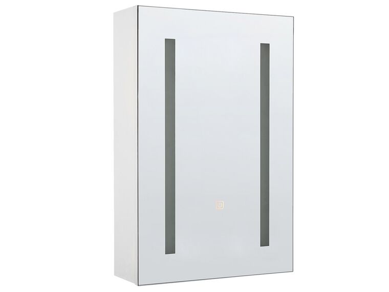 Bathroom Wall Mounted Mirror Cabinet with LED White 40 x 60 cm CAMERON_811291