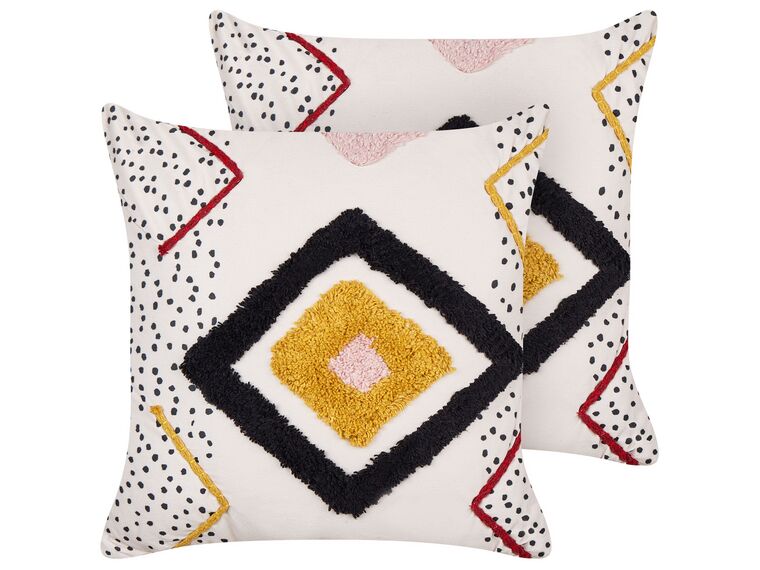 Set of 2 Cotton Cushions 45 x 45 cm Multicolor SOLANUM_913160